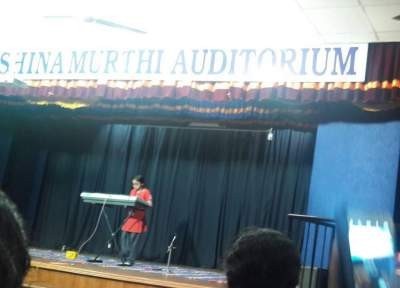 One of our student at action during the music competition