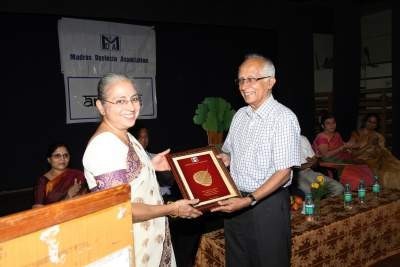 Mrs. Jyothi Valecha one of senior teacher being honoured by our President Mr. D.