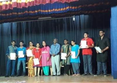 Team Ananya winning first place in the Drama competition