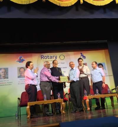 Rotary Club of Madras, T. Nagar felicitating our President Mr.D.Chandrashekar